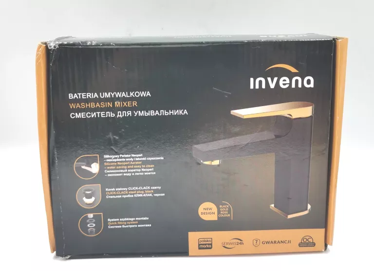 BATERIA UMYWALKOWA INVENA MIDNIGHT BLACK ROSE GOLD