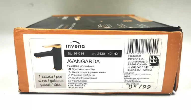 BATERIA UMYWALKOWA INVENA MIDNIGHT BLACK ROSE GOLD