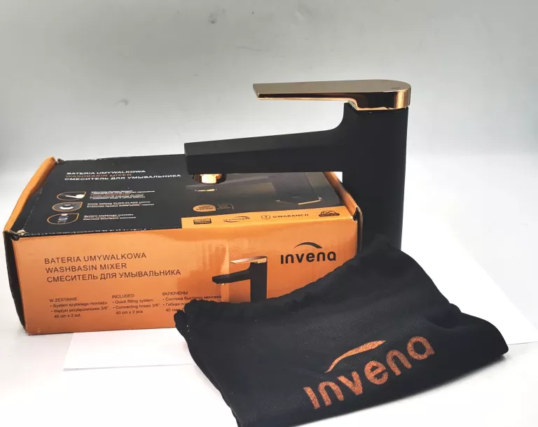 BATERIA UMYWALKOWA INVENA MIDNIGHT BLACK ROSE GOLD