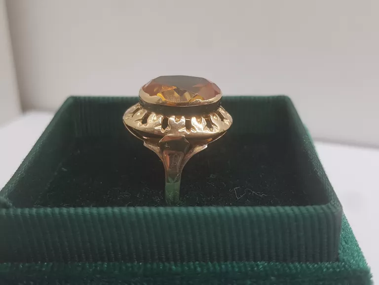 pierscionek-od-babci-stare-zloto-p585-miodowy-kamien-loombard-trzebnica-marka-inna-marka