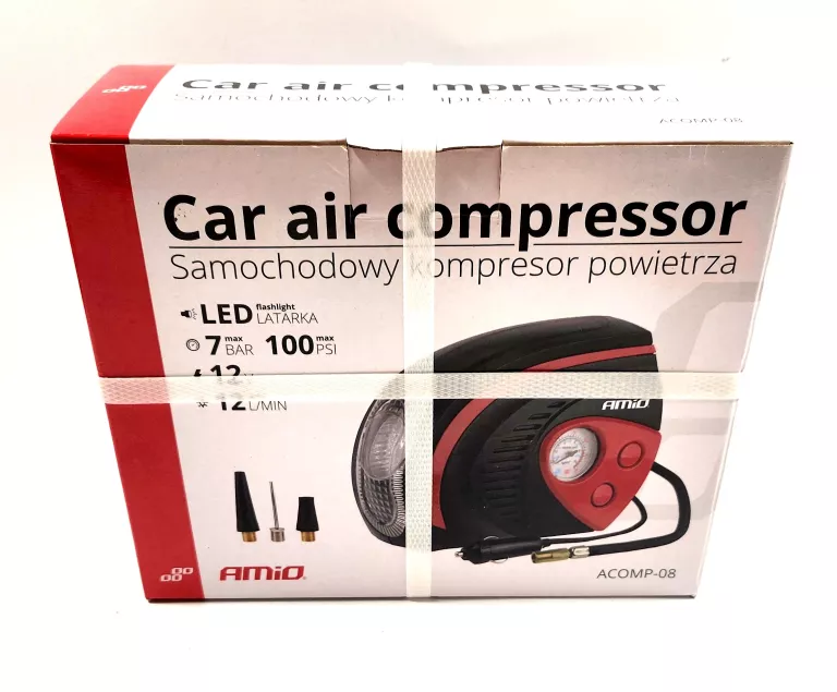 AMIO KOMPRESOR SAMOCHODOWY 12V LED ACOMP-08