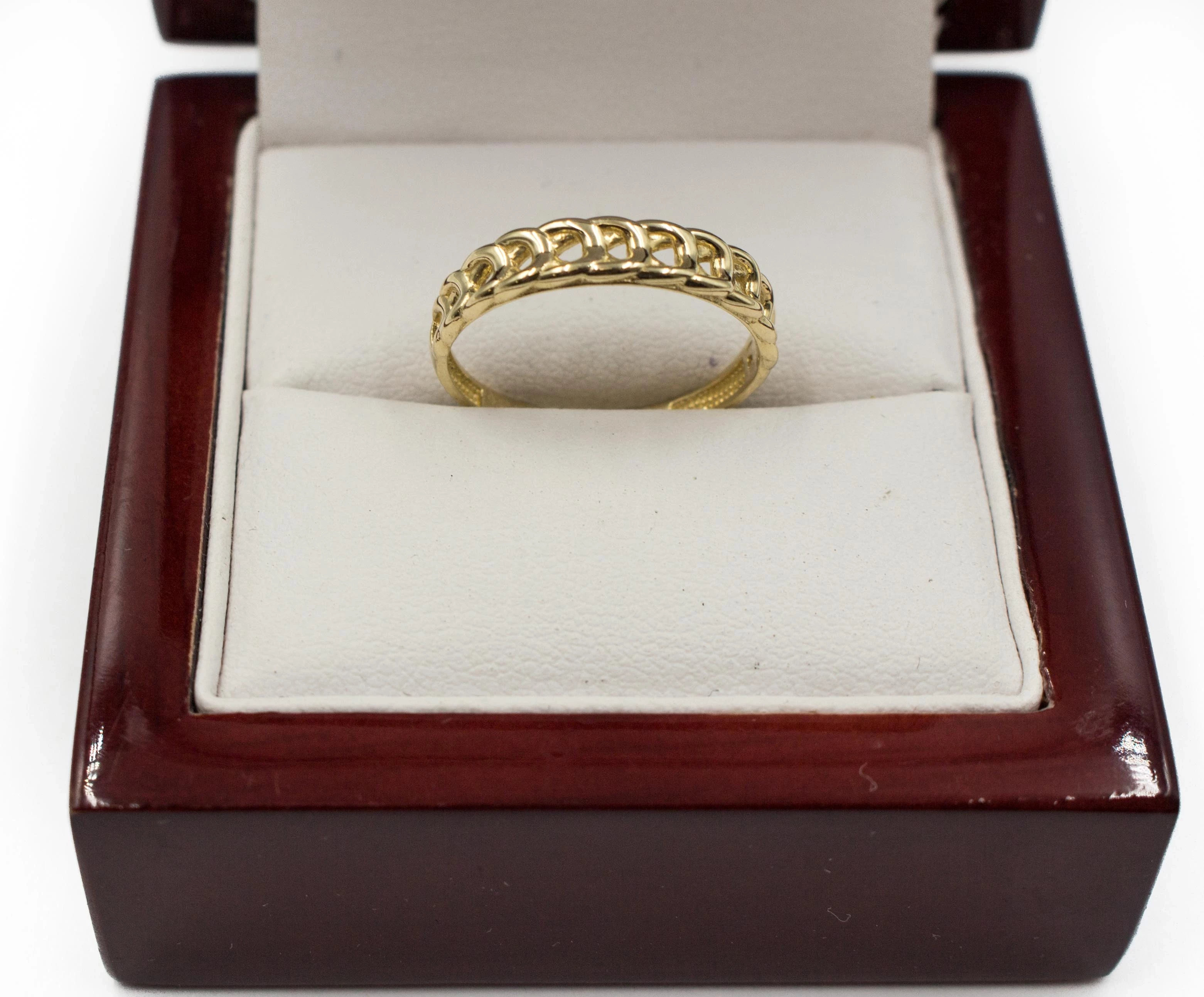 piekny-zloty-pierscionek-pleciony-warkocz-r17-14k-195g-stan-powystawowy