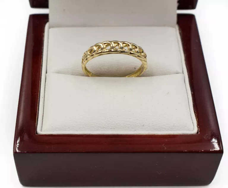piekny-zloty-pierscionek-pleciony-warkocz-r17-14k-195g-stan-powystawowy