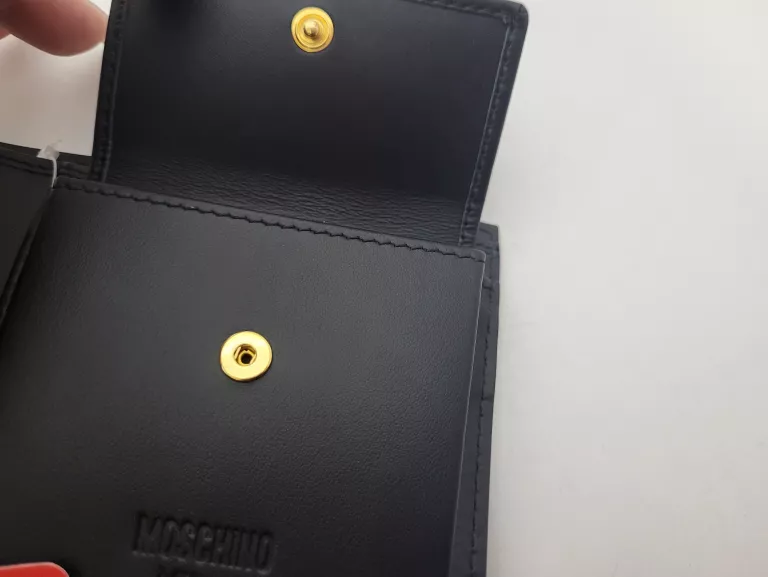 PORTFEL MOSCHINO COUTURE MILANO SKÓRA NIEBIESKI
