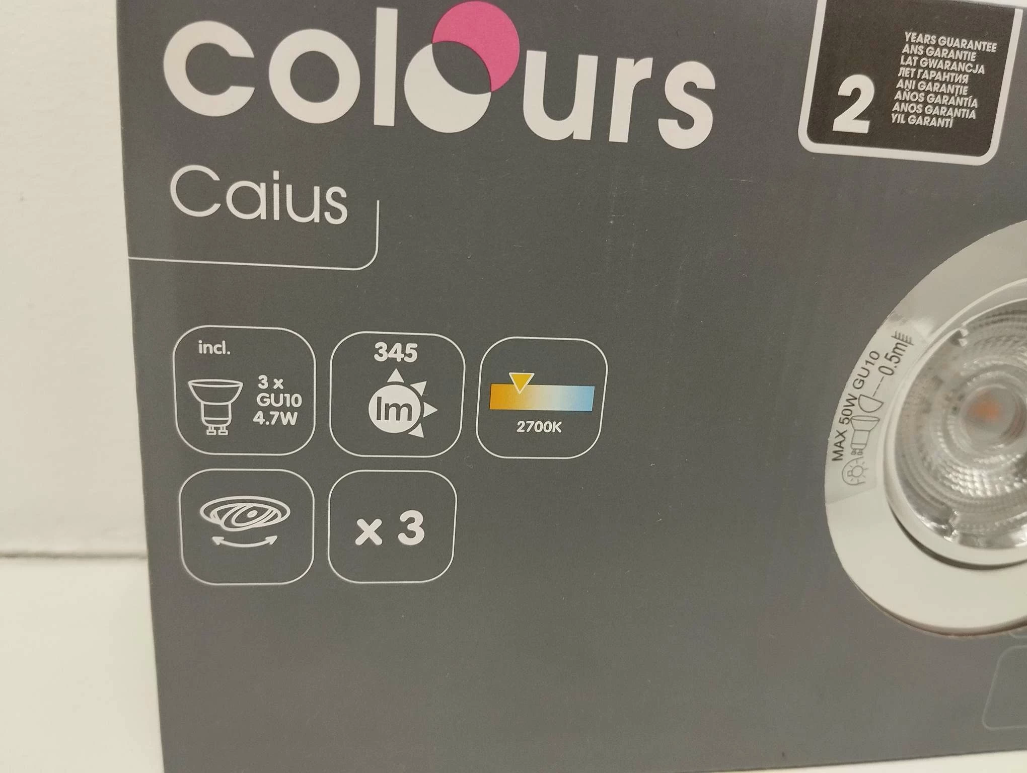 Colours on sale caius gu10