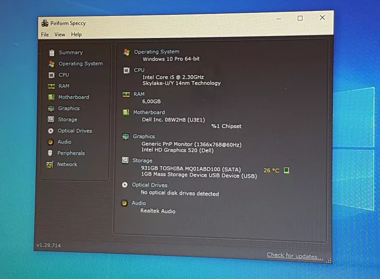 DELL INSPIRON 14 3459 I5 1TB HDD 6GB W10 PRO