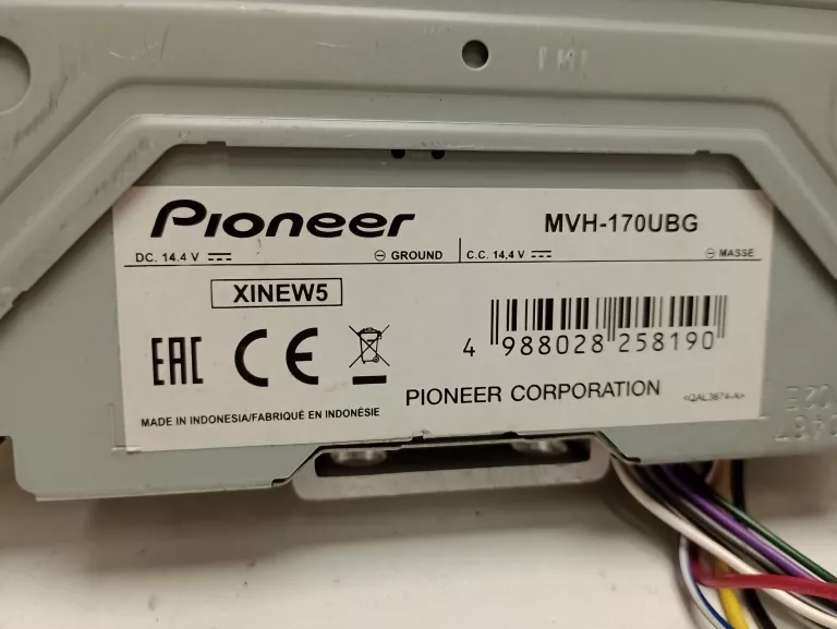 RADIO SAMOCHODOWE PIONEER MVH-170UBG