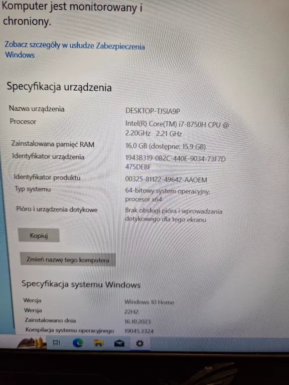 LAPTOP  ASUS GL504G/ WIN10/I7/16GBRAM/1TB+128 GB SSD