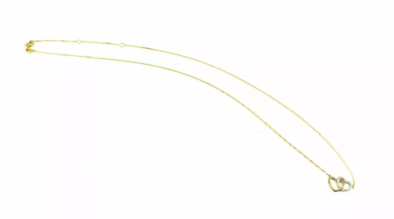 ZŁOTY ŁAŃCUSZEK Z SERCEM APART 375 9K 1,40G R.44