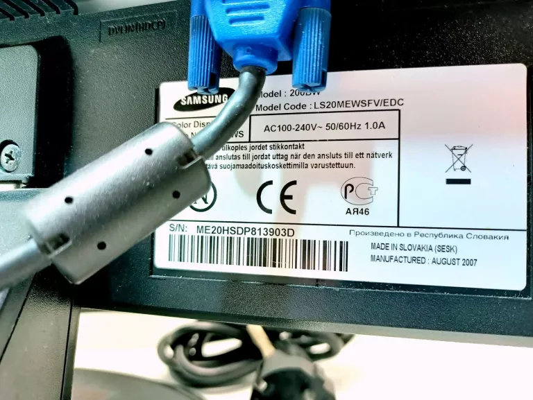 MONITOR SAMSUNG SYNCMASTER 206BW