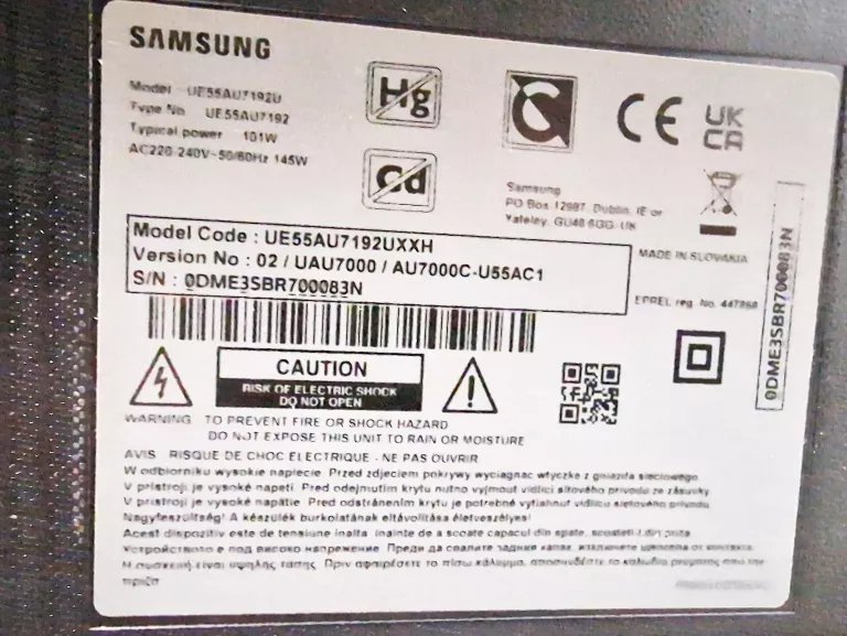 TELEWIZOR SAMSUNG UE55AU7192U 55" SMART TV 4K UHD