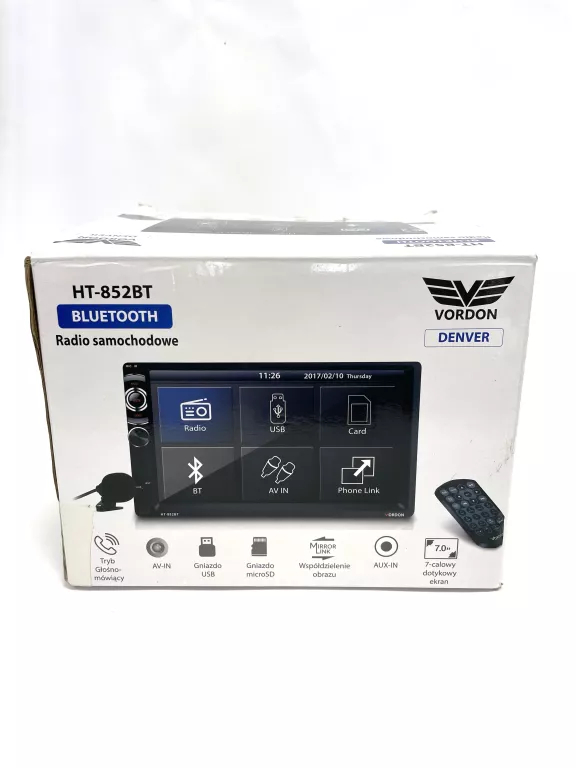 RADIO SAMOCHODOWE VORDON HT-852BT KOMPLET
