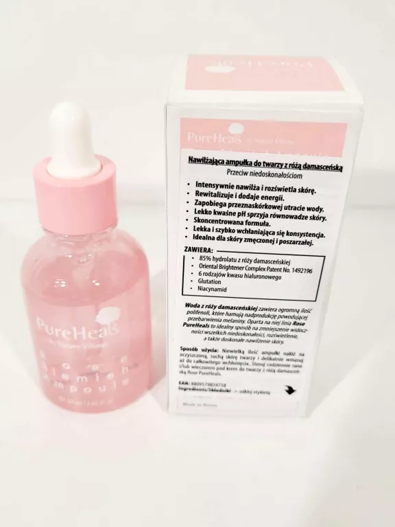 AMPUŁKA DO TWARZY Z RÓŻĄ DAMASCEŃSKĄ PUREHEALS
