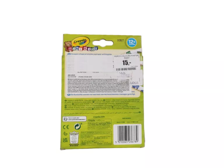 CRAYOLA KREDKI OŁÓWKOWE JUMBO 8 KOLORÓW