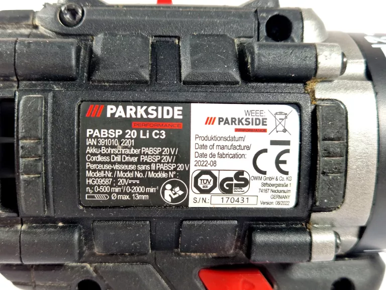 WKRĘTARKA PARKSIDE PABSP 20 LI C3 ŁAD