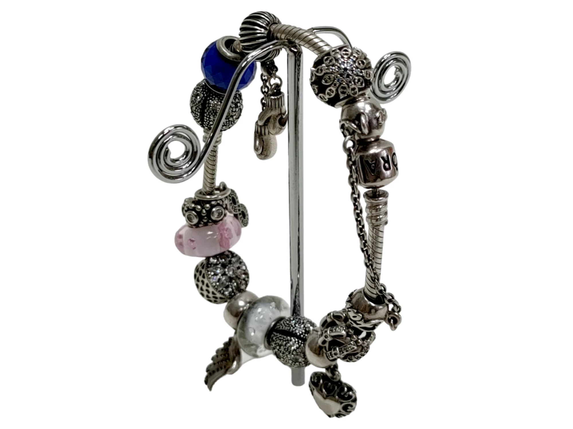 srebrna-bransoletka-pandora-z-charmsami-5505g-stan-11323-2