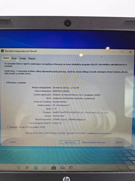 LAPTOP HP 15-R130NW I5/500HDD/4RAM + ZASILACZ