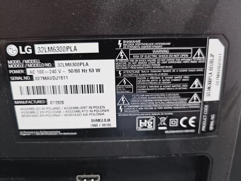 TELEWIZOR LG 32LM6300 SMART-TV LED