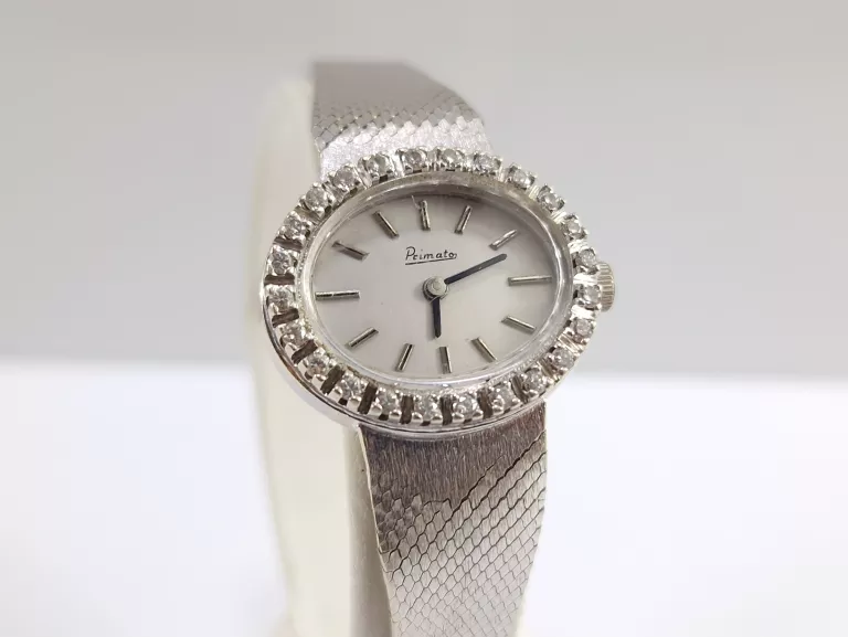 ZŁOTY ZEGAREK 585 PRIMATO DIAMENTY 0,36CT 34,17G