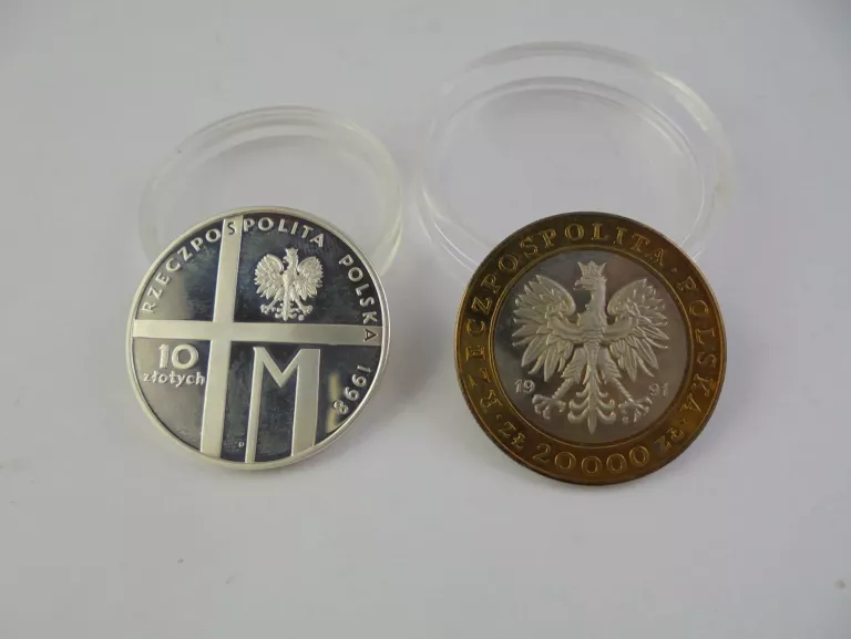 4 MONETY, 20 ZŁ KOLĘDNICY,LILLEHAMMER 1994,225 LAT MENNICY WARSZAWSKIEJ