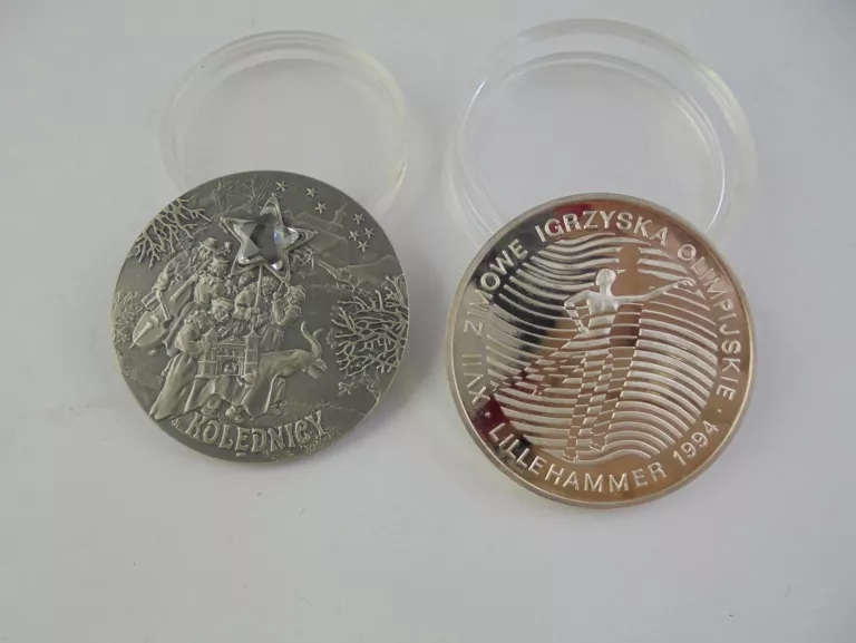 4 MONETY, 20 ZŁ KOLĘDNICY,LILLEHAMMER 1994,225 LAT MENNICY WARSZAWSKIEJ