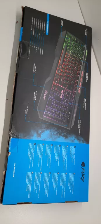 KLAWIATURA FURY HELLFIRE 2, PODŚWIETLANA GAMINGOWA