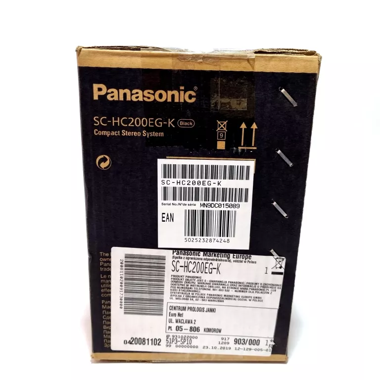 WIEZA STEREO PANASONIC SC-HC200EG-K CD/FM/USB/BT
