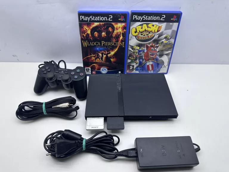 KONSOLA SONY PS2 SCPH-75004 GRY OKABLOWANIE PAD