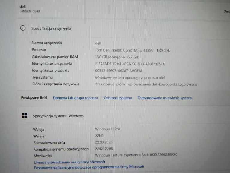 LAPTOP DELL LATITUDE 5540 I5-1335
