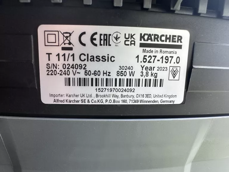 ODKURZACZ PRZEMYSŁOWY KÄRCHER T11/1 850 W