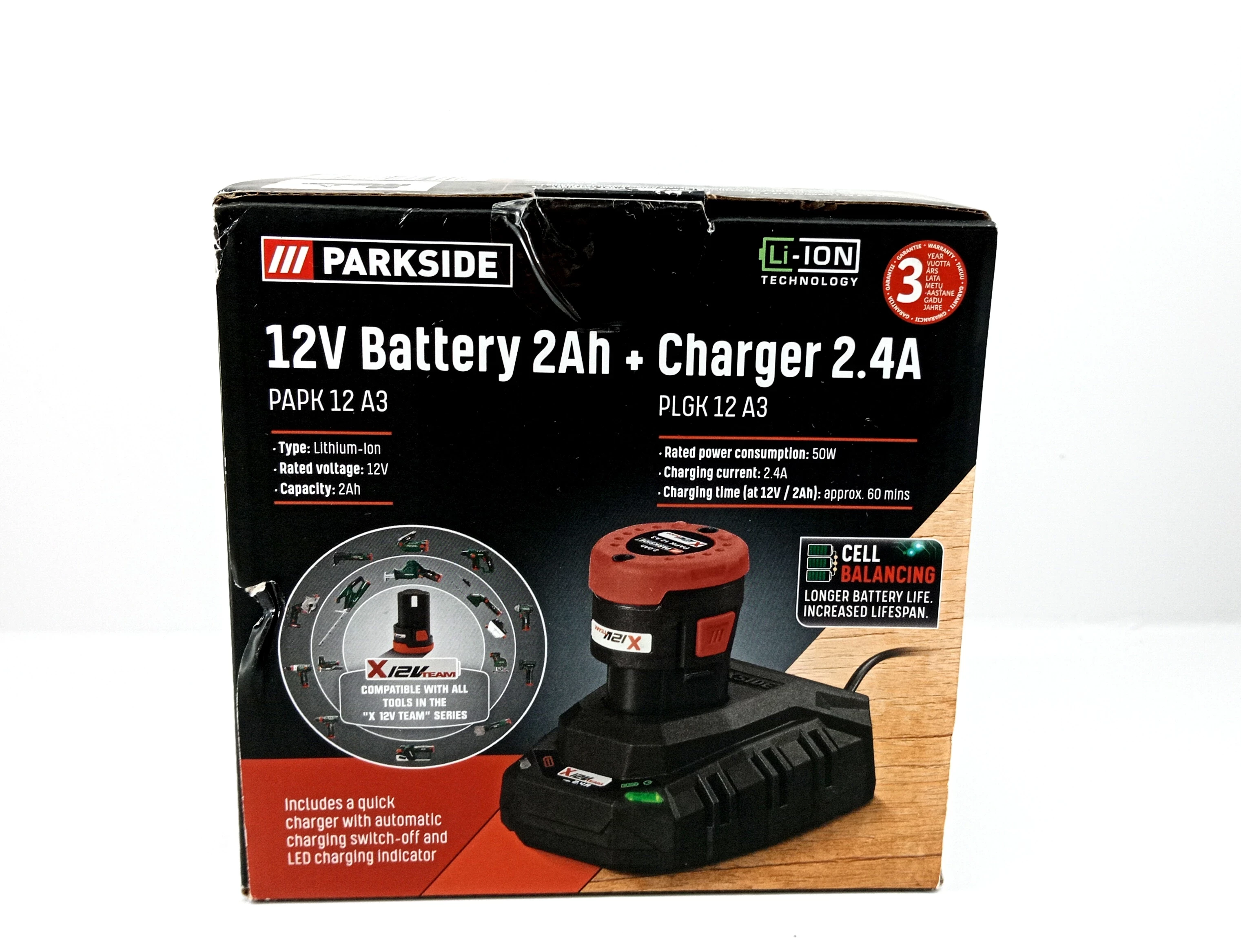 Buy PARKSIDE® 2.0 Ah Battery PAPK 12 + Charger X12V Online at