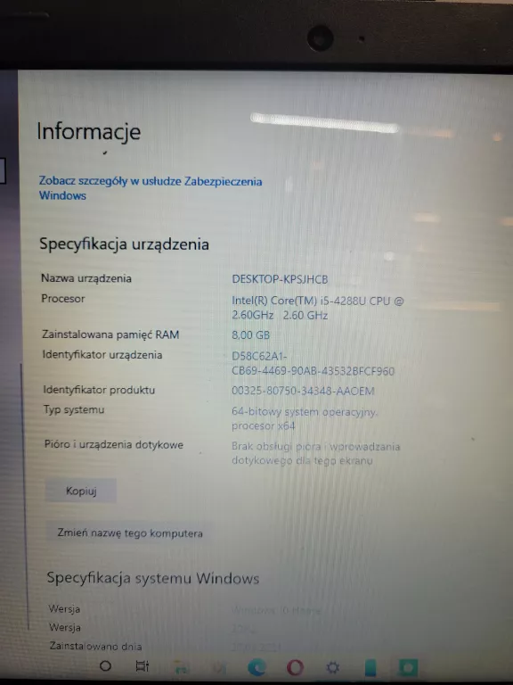 LAPTOP LENOVO IDEAPAD 100-15IBD I5/8GB/256GB