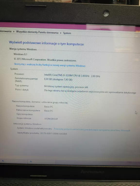 LAPTOP LENOVO G500 I5/8GB/1TB