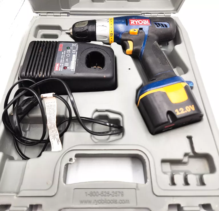 WKRĘTARKA RYOBI CHD-1202 + AKU + ŁADOWARKA + WALIZKA