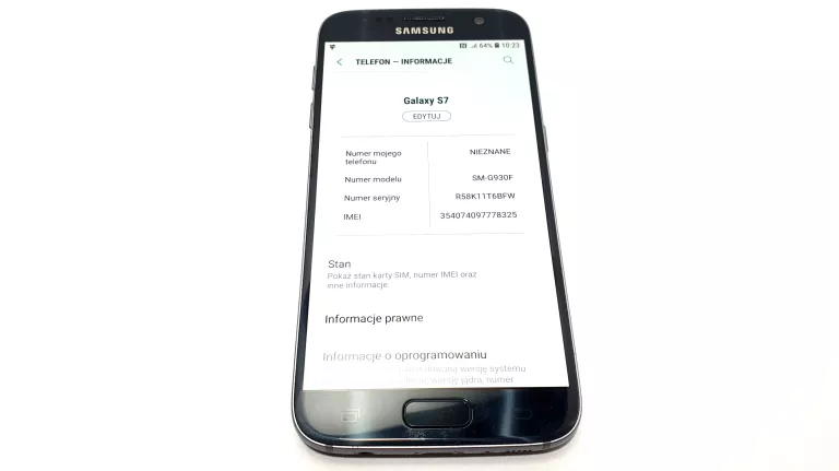 TELEFON SAMSUNG GALAXY S7 USZKODZ,OBECNIE NIE ŁADUJE SIĘ,NIE MOŻNA WŁĄCZYĆ