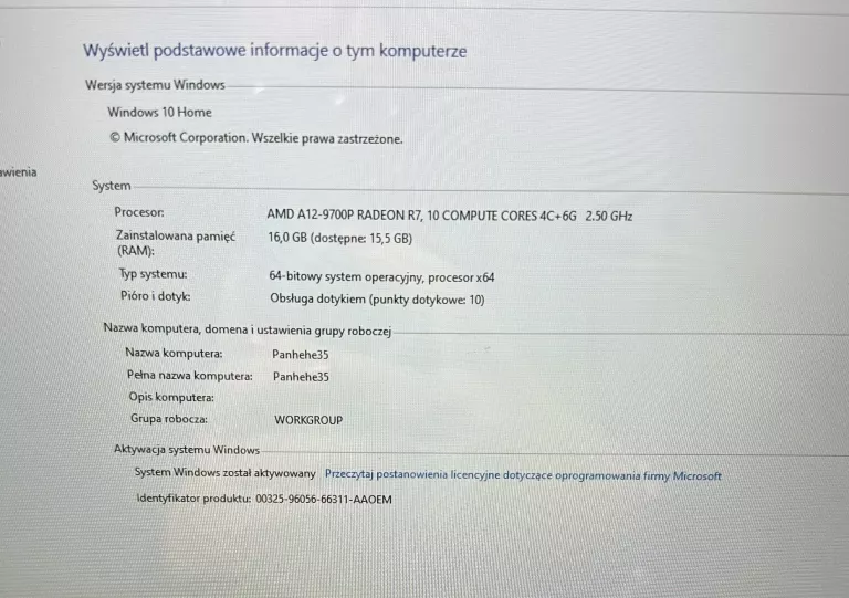 LAPTOP DELL P66F 500GB / 16GB / AMD A12-9700P!