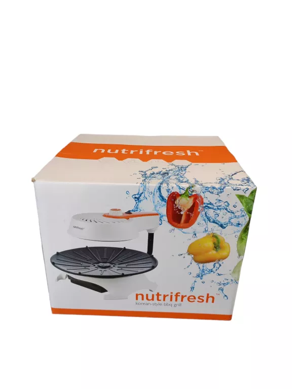 KONTAKTOWY GRILL ELEKTRYCZNY STYL KOREAŃSKI NUTRIFRESH 1500W BIAŁ