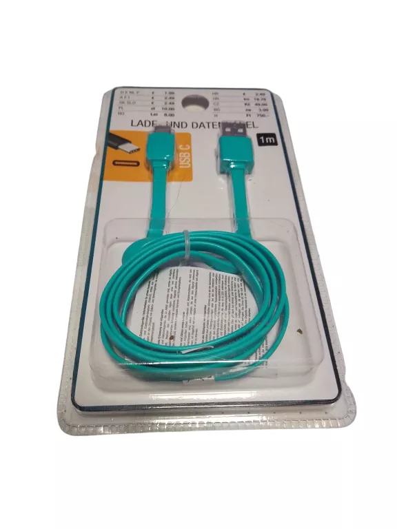 KABEL USB TYP C 1 METR MIĘTA