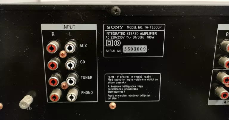 ZESTAW WZMACNIACZ TA-FE600R + ZMIENIARKA SONY CDP-CE305