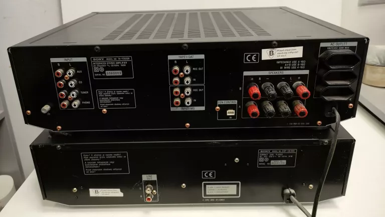 ZESTAW WZMACNIACZ TA-FE600R + ZMIENIARKA SONY CDP-CE305