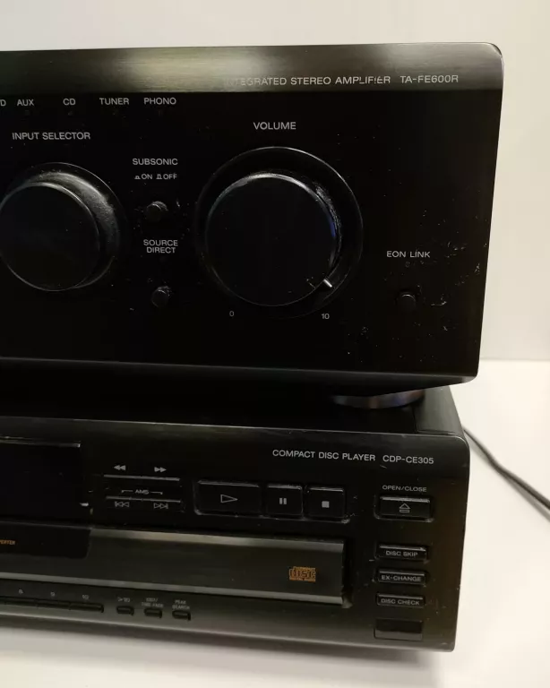 ZESTAW WZMACNIACZ TA-FE600R + ZMIENIARKA SONY CDP-CE305