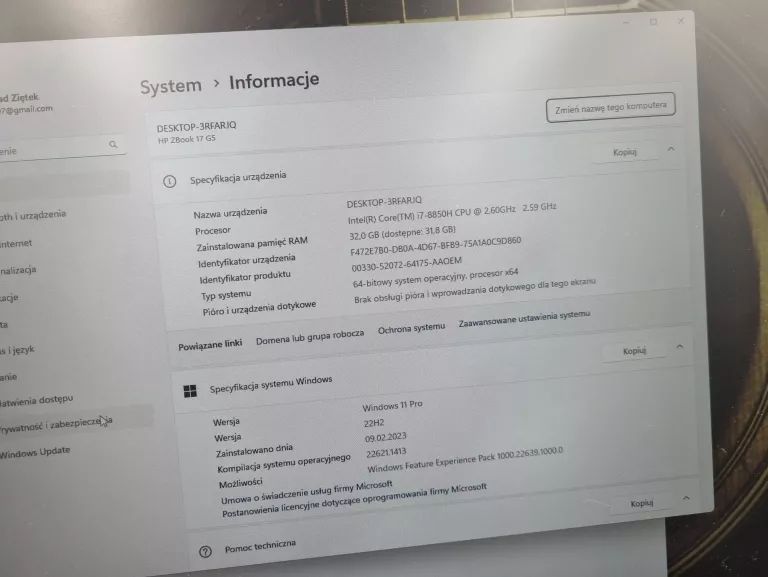 LAPTOP HP ZBOOK 17 G5 OPIS !!!