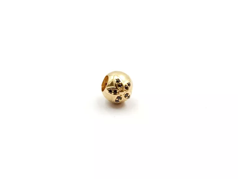 ZAWIESZKA CHARMS KWIAT CZARNE OCZKA 585 / 1,61 G