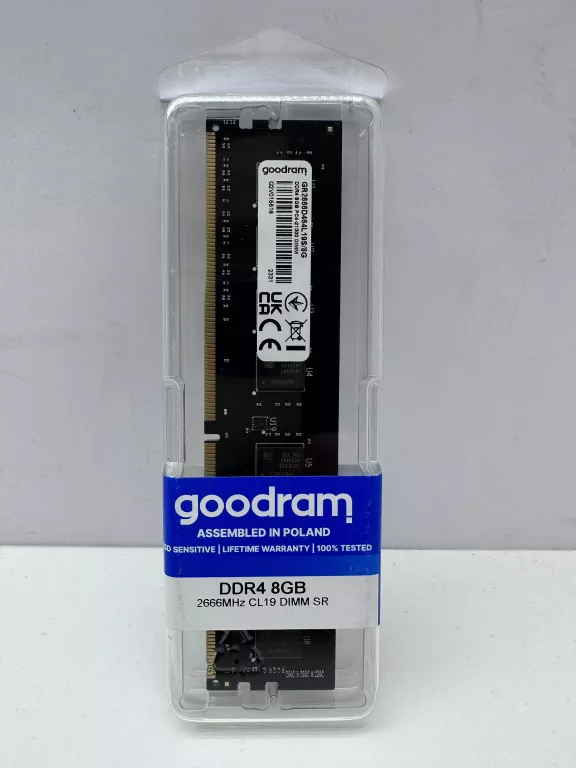PAMIĘĆ RAM GOODRAM DDR4 8GB 2666MHZ CL19 DIMM DR
