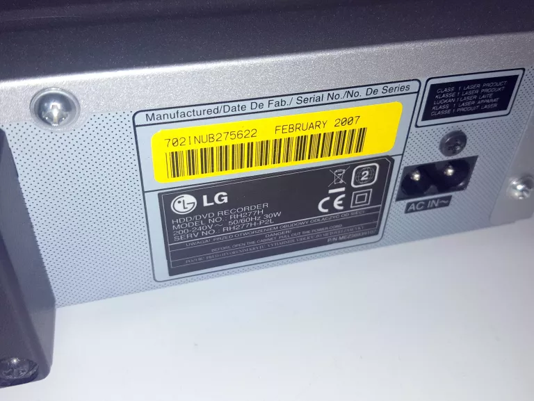 NAGRYWARKA DVD LG RH277H HDMI DYSK 160GB