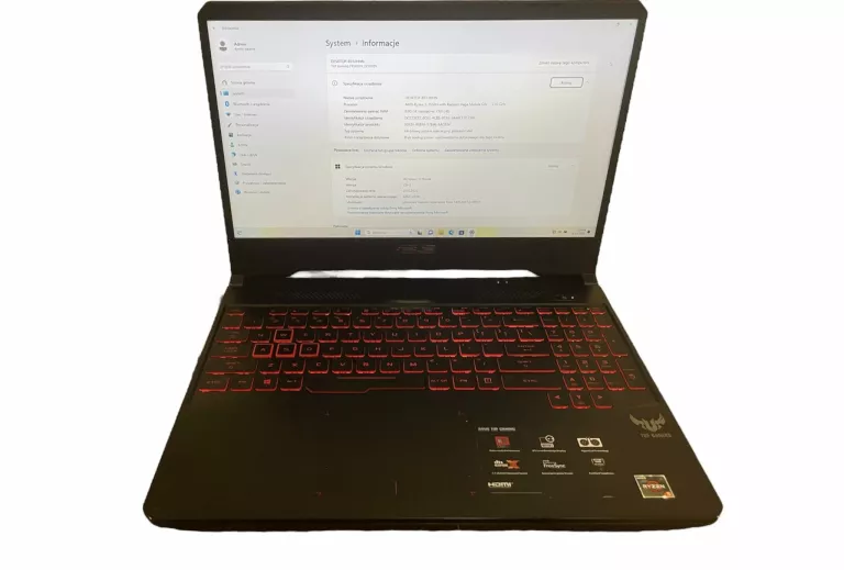 LAPTOP GAMINGOWY ASUS FX500DT 8GB RYZEN 5 OPIS