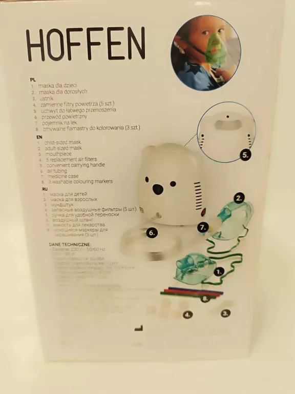 INHALATOR KOMPRESOROWY HOFFEN A500LW09