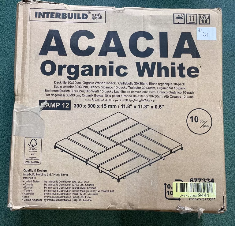 PŁYTKI TARASOWE ACACIA INTERBUILD ORGANIC WHITE