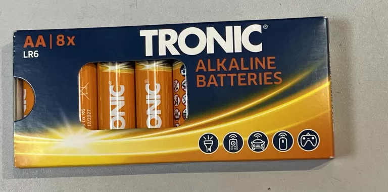 BATERIE ALKAICZNE AA LR6 1,5V 8X TRONIC / USE BEFORE 12/2027