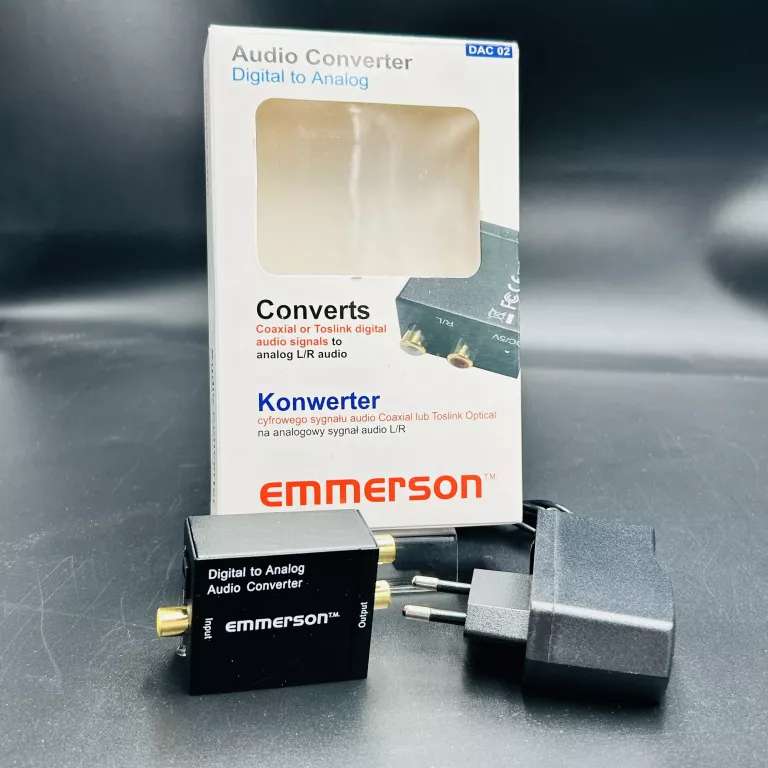 KONWERTER AUDIO DIGITAL-ANALOG EMMERSON DAC-02, ŁAD, PUD